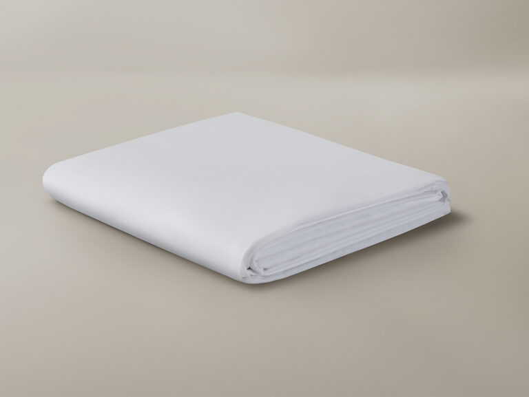 Percale fitted sheet folded